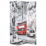 Kokkupandav sirm 120 x 170 cm, londoni buss, must ja valge