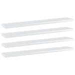 Riiuliplaadid 4 tk, valge, 60x10x1,5 cm, puitlaastplaat