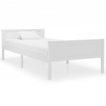 Voodiraam, m&auml;nnipuit, valge, 100 x 200 cm