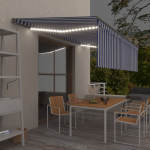 Automaatne varikatus LED, tuuleandur, 5x3 m, sinine ja valge