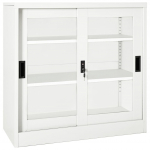 Liugustega kapp, valge, 90 x 40 x 90 cm, teras