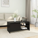 Diivanilaud, must, 102 x 50 x 45cm, tehispuit