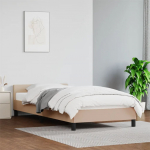 Voodiraam peatsiga ilma madratsita cappuccino 90x190 cm
