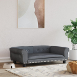 Koeravoodi, tumehall, 95 x 55 x 30 cm, samet