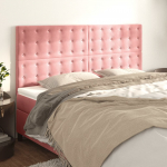 Voodipeatsid 4 tk, roosa, 90x5x78/88 cm, samet