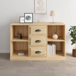 Puhvetkapp, sonoma tamm, 104,5 x 35,5 x 67,5 cm, tehispuit