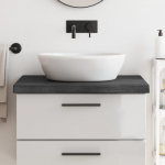 Vannitoa tasapind, tumepruun, 80x60x(2-6)cm t&ouml;&ouml;deldud t&auml;ispuit