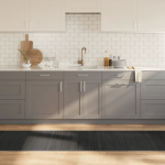 Vaip, ristk&uuml;likukujuline, hall, 70 x 400 cm, bambus