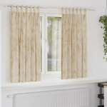 Satiinist kardinad kardinatega 2 tk cream 175 x 140 cm samet
