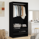 Must tamme riidekapp 100x50x200 cm tehispuit
