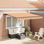 Kokkuvolditav varikatus kollane ja oranž 350 x 250 cm pol&uuml;ester