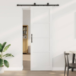 Liuguks valge ja must 78 x 232 cm tugev m&auml;nnipuit ja teras