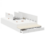 Storage bed frame valge 120x190 cm