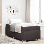 Voodiraam madratsiga Tume pruun 80 x 200 cm kangas