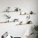 Raamatute riiuli plaat 4 tk Pruun 100 x 10 x 1,5 cm Tehispuit