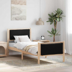 Voodiraam peatsiga Must 75 x 190 cm kangas