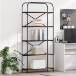Raamatukapp Suitsetatud tamm 80 x 30 x 183 cm Tehispuit