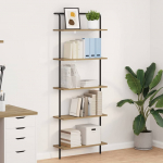 Raamatukapp 5 tasandit 60 x 24 x 168 cm Tehispuit K&auml;sit&ouml;&ouml;puu