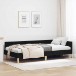 Nurga voodiraam Must 80 x 200 cm kangas