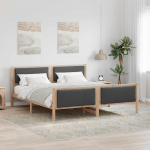 Voodiraam peatsiga Tumehall 200 x 200 cm kangas