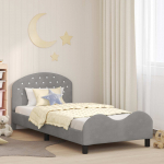Laste voodiraam peatoega peaga Helehall 90 x 200 cm Samet