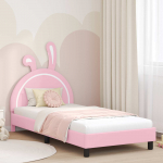 Laste voodiraam peatoega peaga Roosa 80 x 200 cm PU
