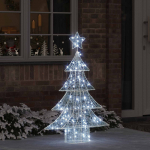 J&otilde;ulupuu koos 100 led-iga k&uuml;lm valge 120 cm akr&uuml;&uuml;l