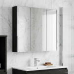 Vannitoa peeglikapp Must tamm 73.5 x 15.5 x 70 cm Tehispuit