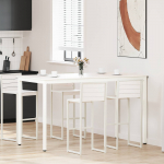 Baarilaud valge 110 x 55 x 105 cm tahke m&auml;nd