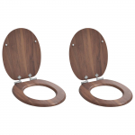 Pehme sulgumise tualettruumi istmed 2 tk pruun 44 x 38 cm