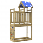 M&auml;ngutorni pruun 110.5 x 52.5 x 215 cm tugev immutatud puit