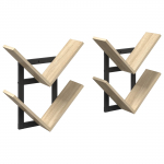 Seina h&otilde;ljumine riiul 2 pcs Sonoma tamm 43 x 15 x 47 cm