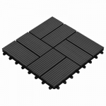 Terrassiplaat 11 tk Must 30 x 30 cm Puitplastik