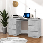 Kirjutuslaud, betoonhall, 140 x 50 x 77 cm tehispuit