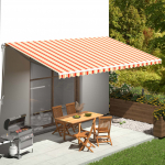 Varikatuse asenduskangas, kollane ja oranž, 6x3,5 m