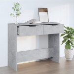 Konsoollaud, betoonhall, 90x36x75 cm, tehispuit
