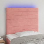LED-voodipeats, roosa, 100x5x118/128 cm, samet