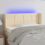 LED-voodipeats, kreemjas, 103x16x78/88 cm, kangas