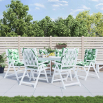 Madala seljatoega toolipadjad 6 tk, lehemuster, oxford kangas