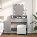 Tualettlaud LEDiga, hall sonoma tamm, 80x41x144,5 cm