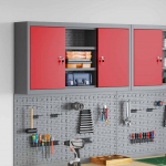 T&ouml;&ouml;riistakapp riiuliga lukuga Punane ja hall 50 x 20 x 55 cm
