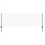 Keerutatud metallist aed koos 11 u-postiga roheline 0.8x25 m teras