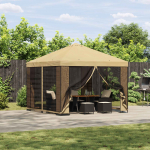 Paviljon 3 x 3 m Kreemjas Pol&uuml;ester ja teras 190 gsm