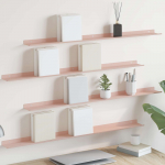 Ujuv riiul 4 tk Roosa 100 x 9 x 2,5 cm Teras