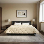 Talve tek cream 220 x 240 cm Mikrokiud ja Teddy villa