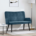 Kaks kohtaline diivan Sinine 115 x 61 x 87 cm Samet