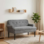 Nurgadiivan nuppude &auml;sitlusega Tumehall 120 x 66 x 78 cm Samet