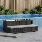 Hot Tub Step with Storage 2-Step Pruun ja Hall 93 x 57 x 35 cm
