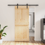 Liuguks naturaalne ja must 85 x 210 cm tahke m&auml;nnipuit