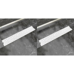 Lineaarne du&scaron;i &auml;ravoolus&uuml;steem, 2 tk, mullidega, 630 x 140 mm, roostevaba teras
